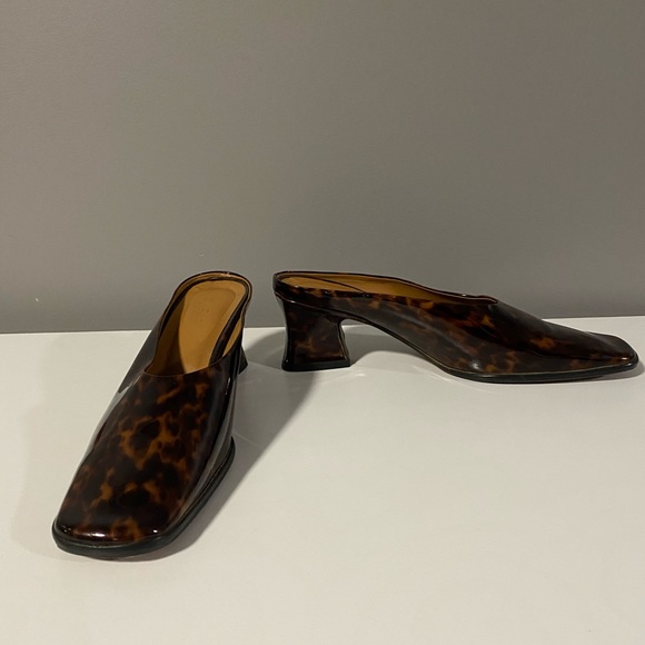 Sold By Far Kim Square Toe Mule in Patent - Picture 10 of 15